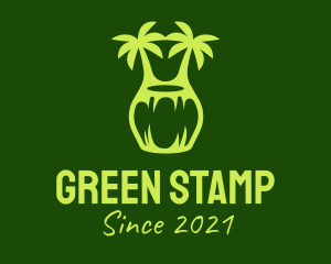 Green Coconut Juice  logo design