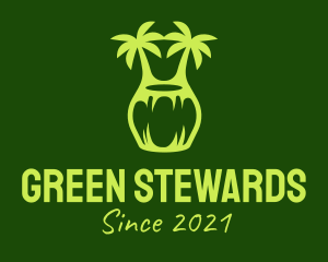 Green Coconut Juice  logo design