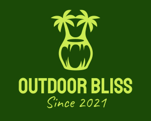 Green Coconut Juice  logo design