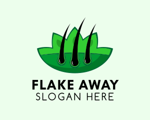 Botanical Hair Follicle Grow logo design