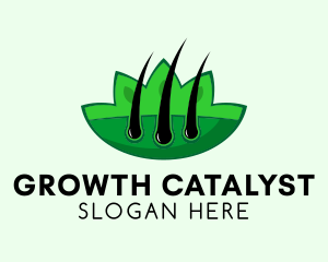 Botanical Hair Follicle Grow logo design