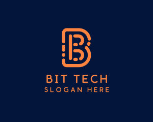 Tech Digital Software Letter B logo design