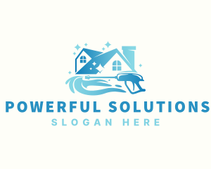 Pressure Washer Cleaning Sanitation logo design