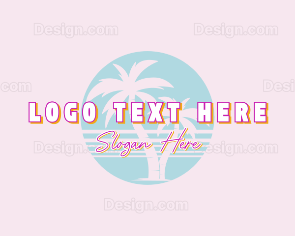 Hippie Tropical Beach Logo