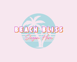 Hippie Tropical Beach logo design