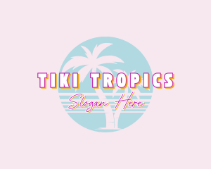 Hippie Tropical Beach logo design