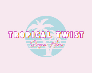 Hippie Tropical Beach logo design