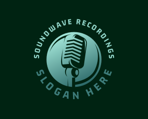 Recording Studio Microphone logo design