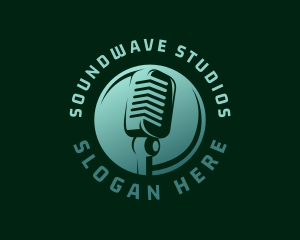 Recording Studio Microphone logo design