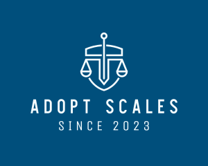 Law Firm Scale Sword logo design