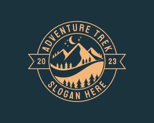 Trekking Valley Travel Adventure logo design