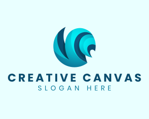 Creative Media Waves logo design