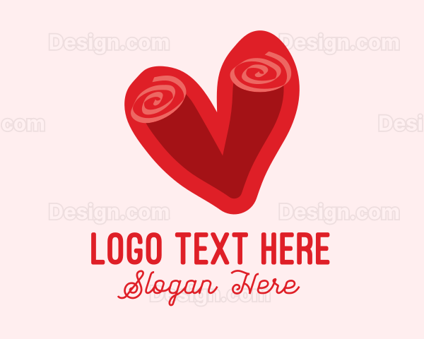 Swirly Romantic Heart Logo