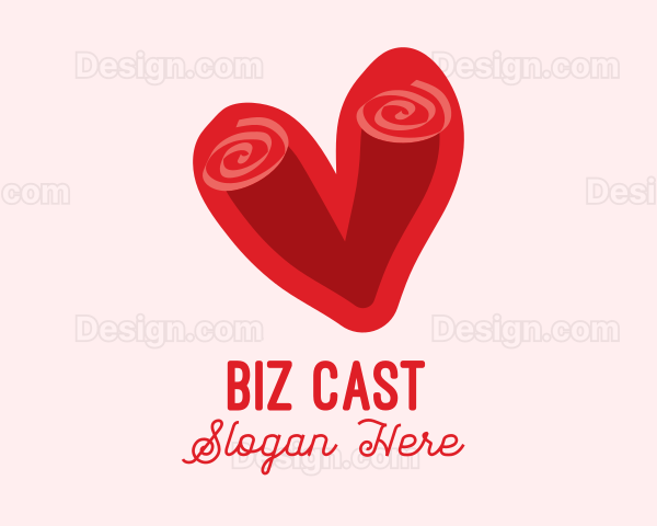 Swirly Romantic Heart Logo