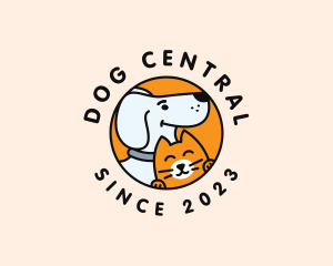 Cartoon Dog Cat  logo design