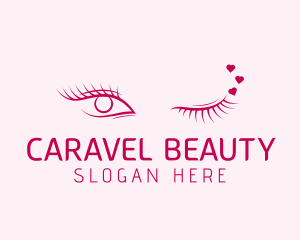 Wink Beauty Makeup logo design