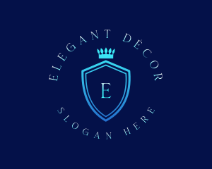 Elegant Crown Shield logo design