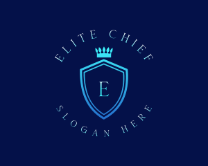 Elegant Crown Shield logo design