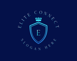 Elegant Crown Shield logo design