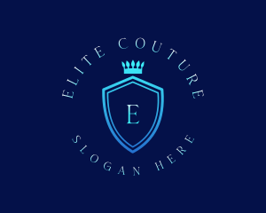 Elegant Crown Shield logo design