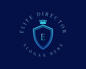 Elegant Crown Shield logo design