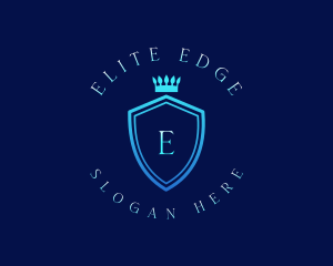 Elegant Crown Shield logo design