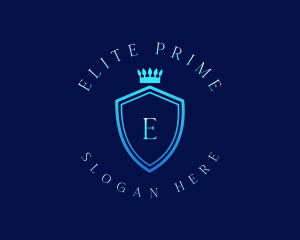 Elegant Crown Shield logo design