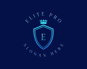 Elegant Crown Shield logo design