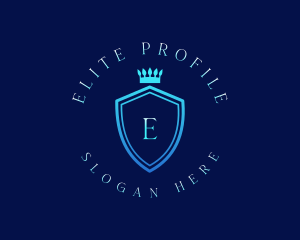 Elegant Crown Shield logo design