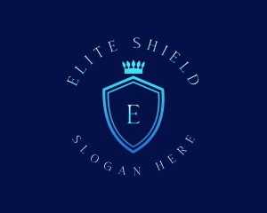 Elegant Crown Shield logo design