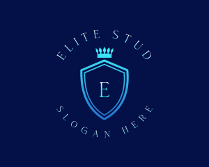 Elegant Crown Shield logo design