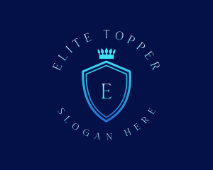 Elegant Crown Shield logo design