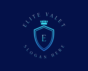 Elegant Crown Shield logo design