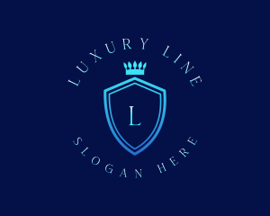 Elegant Crown Shield logo design