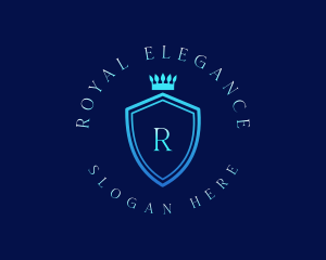 Elegant Crown Shield logo design