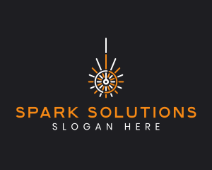 Firework Pyrotechnic Spark logo design