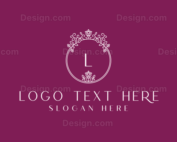 Feminine Floral Beauty Salon Logo