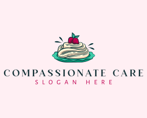 Pavlova Meringue Cake logo design