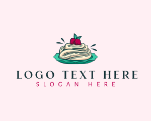Sugar - Pavlova Meringue Cake logo design