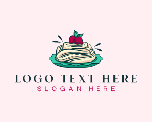 Pavlova Meringue Cake logo design