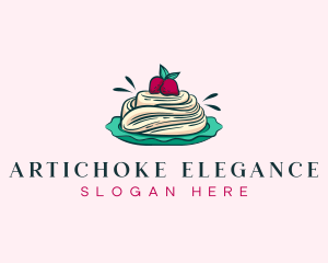 Pavlova Meringue Cake logo design