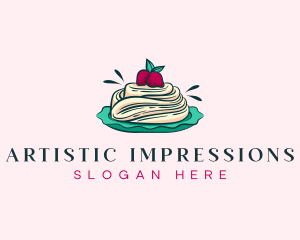 Pavlova Meringue Cake logo design