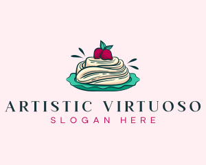 Pavlova Meringue Cake logo design