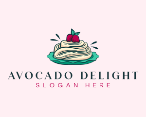 Pavlova Meringue Cake logo design