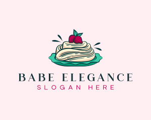 Pavlova Meringue Cake logo design