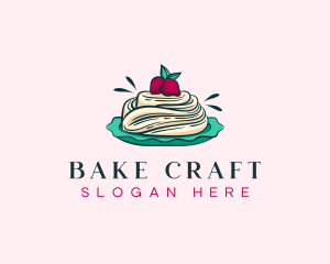 Pavlova Meringue Cake logo design