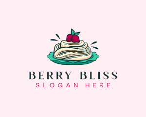 Pavlova Meringue Cake logo design