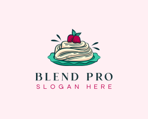 Pavlova Meringue Cake logo design