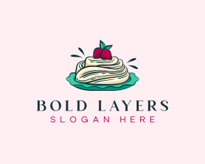 Pavlova Meringue Cake logo design