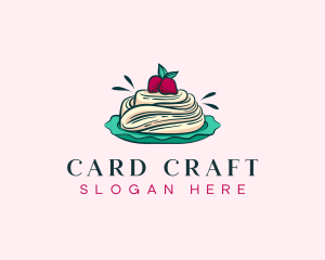 Pavlova Meringue Cake logo design